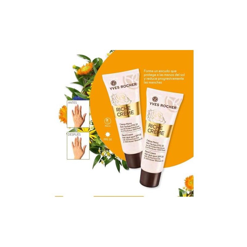 Crema Para Manos Antimanchas Nutri Regeneradora Fps 20 Riche Creme
