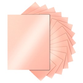 Silunkia 28 Sheets Pink Shimmer Cardstock 8.5 x 11 Craft Paper, 92lb Premium Glossy Paper Card Stock for DIY Cards Making, Anniversaries, Wedding Invitations, Greeting Cards