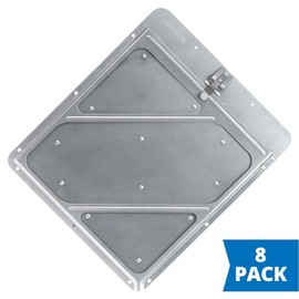 Rivetless Aluminum Hazmat Placard Holder, Unpainted Back Plate, 11-7/8" x 13-3/4" x 3/16", J. J. Keller & Associates, Inc., 8 Pack