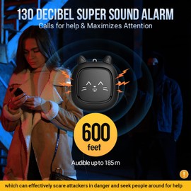 Personal Alarm, 3 Pack 130 dB Reusable Loud Siren Song Emergency Self-Defense Security Alarm Keychain with LED Light, Small Personal Sound Safety Alarm for Women, Men, Kids, Elderly