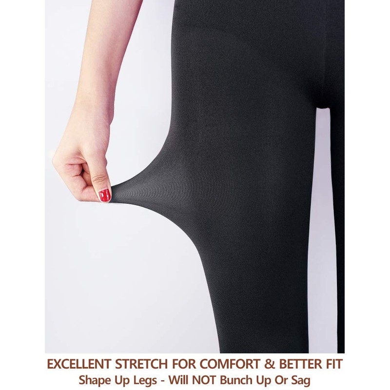 VERO MONTE Black Womens 80 Den Soft Opaque Tights -