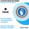 8 Pack - Protective Gloves Must Be Worn Stickers -