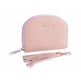 skaard Small Women's Purse Made of Pink Genuine Leather, with Toddler and RFID Protection, pink, Minimalist