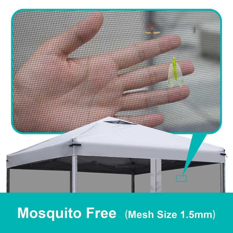Canopy Mosquito Net for 10x10 Pop up Canopy Gazebo Tent,