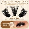 LASHVIEW Cluster Lashes Kit, 9-18/D Curl Lashes Individual Cluster Kit,