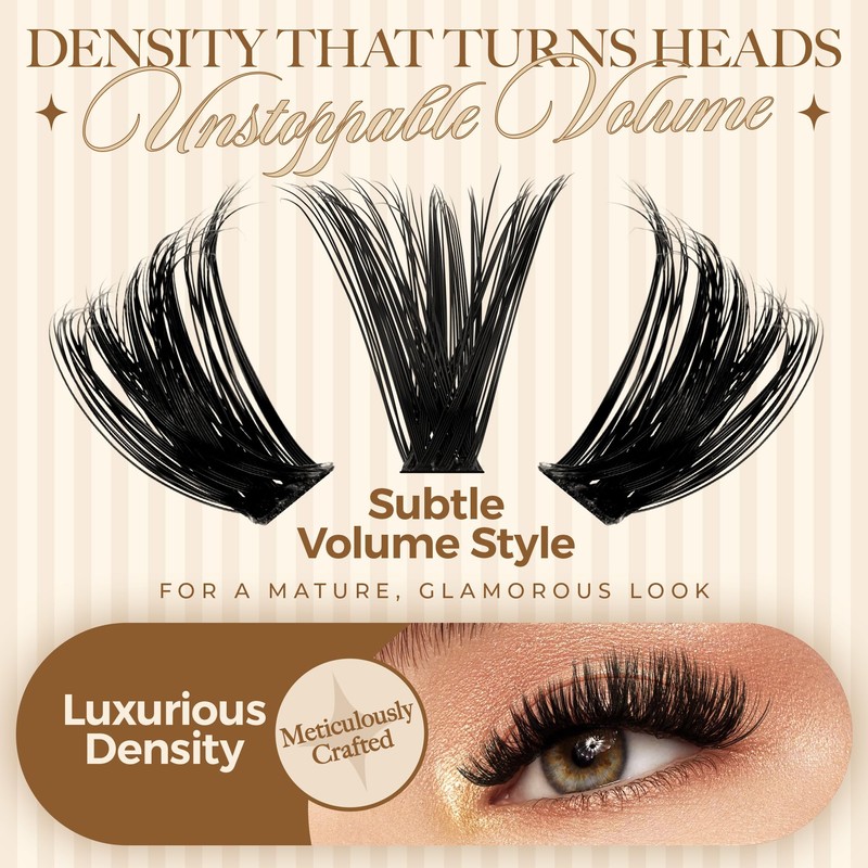 LASHVIEW Cluster Lashes Kit, 9-18/D Curl Lashes Individual Cluster Kit,