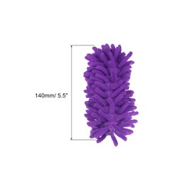 sourcing map Microfiber Duster for Cleaning 5.5inch Replacement Head for Brush Tool on Window, Furniture, Purple Pack of 3