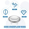 PATIKIL Sink Overflow Ring, 6 Pcs Stainless Steel Bathroom Sink