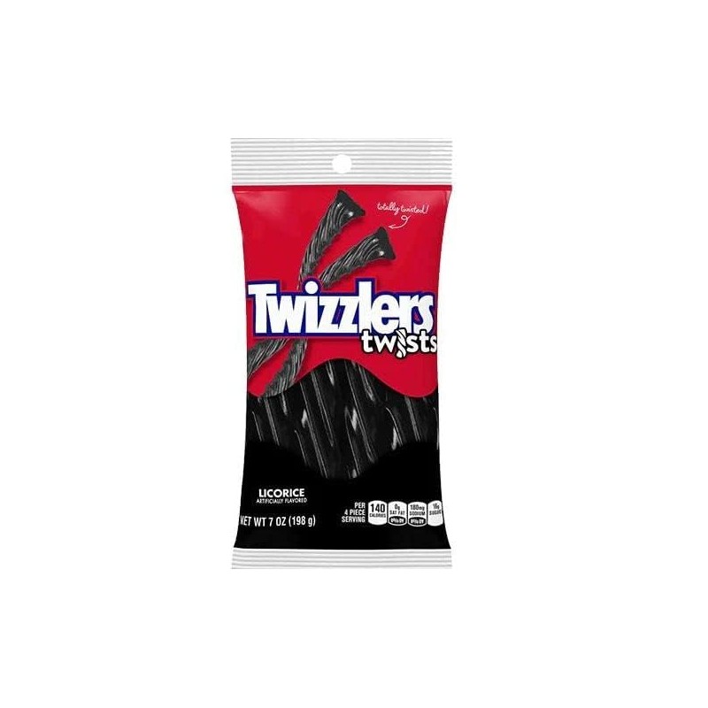 Twizzlers Black Licorice Twists 5 Oz. Bag (2 Pack)