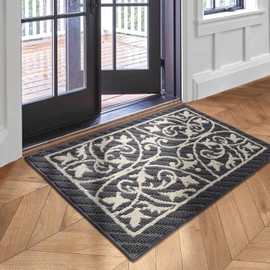DEXI Door Mat Entry Indoor Floor Mats Inside Doormat Front Entrance Rug Machine Washable,31.5"x47",Dark Gray