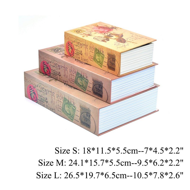 Medigy Money Safe Books Portable Hidden Safe Book with Combination