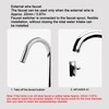 3pcs G3/8 In Sink Faucet Diverter Valve Three Way Universal