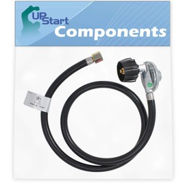 UpStart Components BBQ Gas Grill Propane Regulator Hose Replacement Parts for Grand Hall B3210ALP - Compatible Barbeque 41 Inch Regulator and Hose