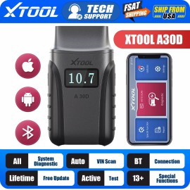 XTOOL A30D All System OBD2 Diagnostic BiDirectional Scanner Lifetime Free Update