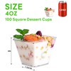 NZVCN 100 Pcs 4oz Mini Dessert Cups Clear Square Dessert