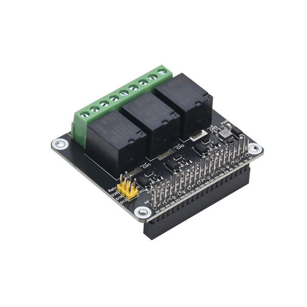 3-Channel Relay Module for Raspberry Pi, GPIO Relay Expansion HAT,