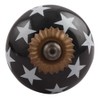 IndianShelf 12 Pack Ceramic Black Star Drawer Knobs for Kitchen