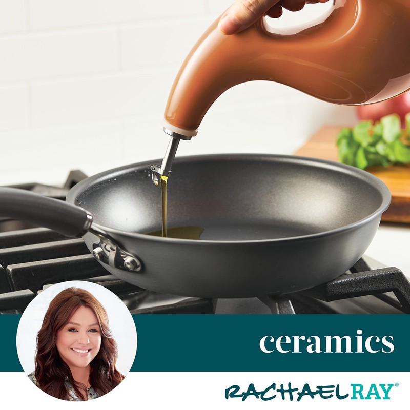 Rachael Ray 48466 Ceramic EVOO Oil and Vinegar Dispensing Bottle