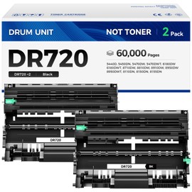 DR720 Drum Unit 2 Pack (Not Toner) Replacement for Brother DR-720 Imaging Drum Kit Compatible with DCP-8155DN 8150DN 8110DN MFC-8950DW 8710DW 8910DW 8810DW HL-6180DW 5450DN 5470DW 5440D Printer Ink