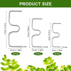 Pack of 30 Branch Supports for Fruit Trees, 13/10/8 cm Branch Spreader M for Fruit Trees, Metal Branch Puller for Fruit Trees, Branch Spreaders for Garden Trees, Branch Spreader Fruit Tree, Branch