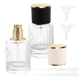 Tikplus Parfümzerstäuber, 2 Stück Parfüm Abfüller Glas, Nachfüllbar Parfüm Flaschen, 30ml Zerstäuber Leere Sprühflasche, Tragbare Atomizer für Frauen Mädchen Unterwegs Datum