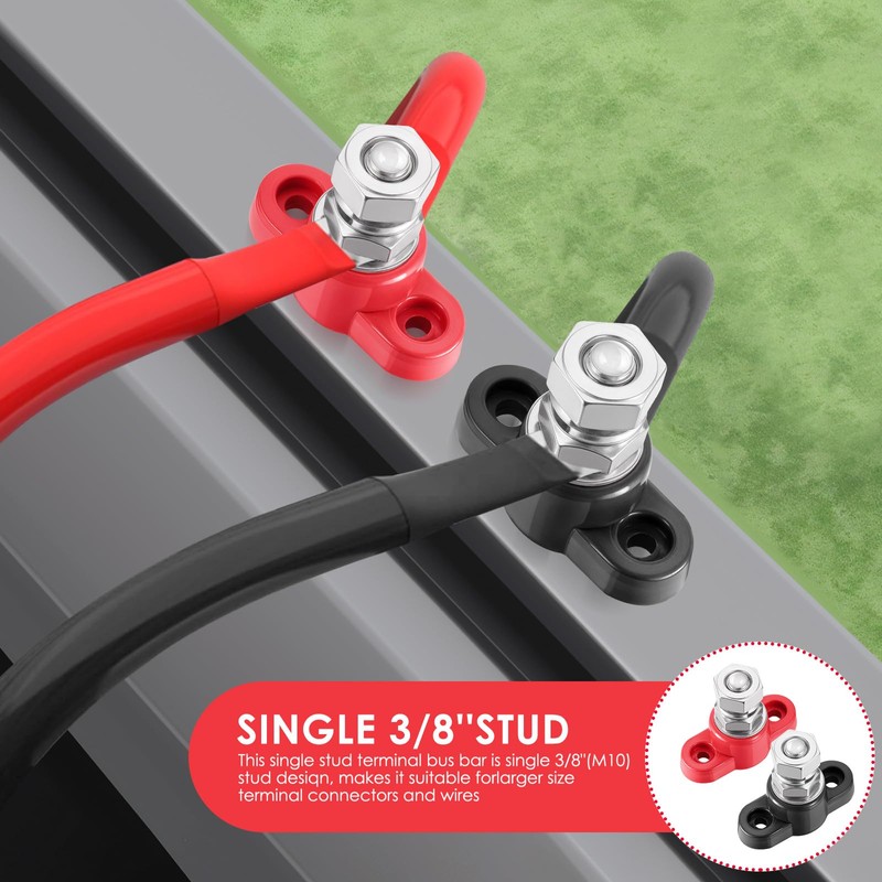 2 PCS Power Distribution Block Bus Bar 12v 200a Battery