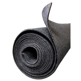 Polymat Audio 16 Ft by 3.75 Ft Wide Charcoal/Dark Grey Car Sub Woofer Speaker Box Carpet, Dj Enclosure Latex Backed Felt and Trunk Liner 16'X3.75', 192"x45"