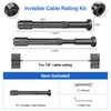 PLANTOP 10 Pack 1/8" Swageless Cable Railing Kit, T316 Stainless