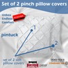 eBeddy Linens European Square Pillow Shams Set Pintuck White 100%