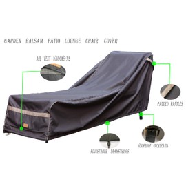 Garden Balsam Patio Chaise Lounge Cover Waterproof,Heavy Duty Outdoor Lounge Chair Covers,Dark Grey Durable Patio Furniture Covers,2Pack,80L*28W*30Hinch
