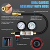 JIFETOR Cylinder Leak Down Tester Kit, Automotive Engine Compression Dual