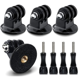 Tripod Mount Adapter Aluminium Tripod Adapter Tripod Mount Adapter Tripod Adapter with Knurled Screws Camera Mount Accessories Tripod Adapter for GoPro Hero 10, 9, 8, 7, 6, 5, DJI Osmo Action Cameras