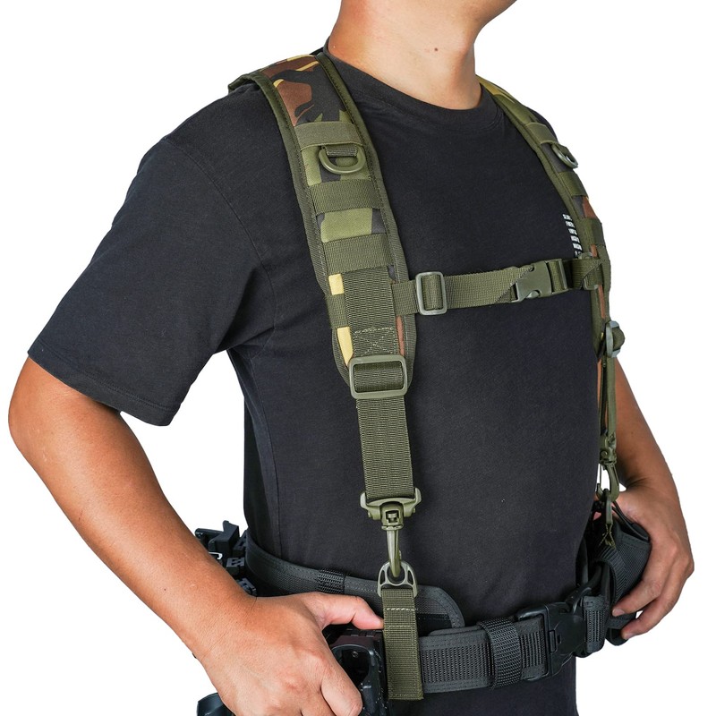 MELOTOUGH Tactical Outdoor H-Harness Duty Belt Suspenders (Battle Belt not