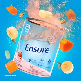 Ensure Clsico - en Polvo Sabor Fresa, 400g, Alimentacin Especializada con Vitaminas, Protenas y Prebiticos, Clnicamente Probado                       