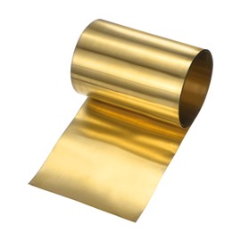 M METERXITY Brass Sheet Roll, 39"x 4"x 0.003"(LxWxT) Metal Foil Plate, Hardware Brass Plate, Brass Foil Roll for Crafts/Electrical Repairs/DIY Projects/Grounding