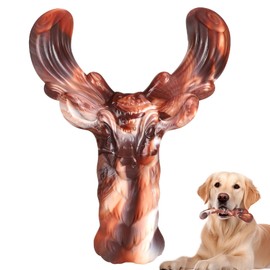 Herspany Dog Chew Toys, Long Lasting Beef Flavour Nylon Dog Chew Toys, Indestructible Dog Toys, Dog Chew Toys for Aggressive Chewers, Dog Toys for Medium and Large Dogs (Antlers)