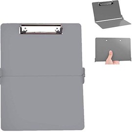 JEBBLAS Handy Foldable Solid Clipboard, Easy to Carry, Around in Scrub Pocket Folds and Fits Into The White Coat Pocket for Physicians, Interns, Residents, Nurses, Healthcare Professional,Grey