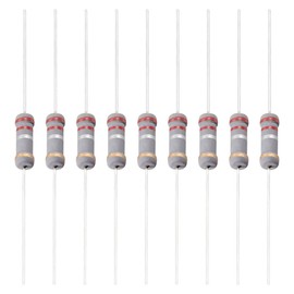 YOKIVE 50 PCS Carbon Film Resistors, 2W 0.22 Ohm 5% Tolerances Resistor, Good for DIY Electronic Projects (4 Color Band, 0.58x0.19-Inch)
