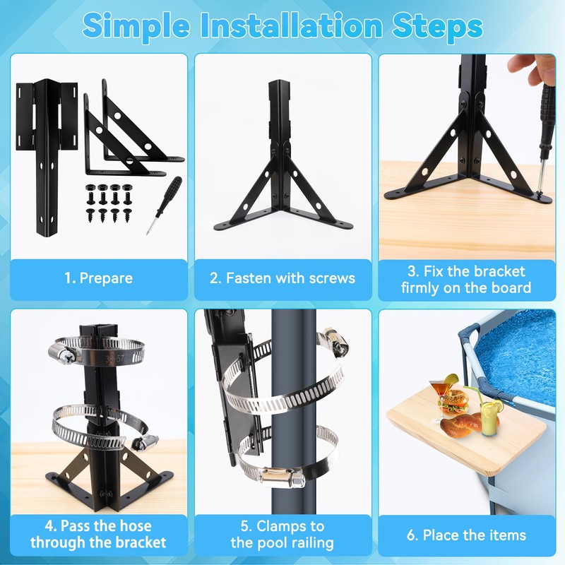 Anglekai Pool Side Bar, 15.7×9.8In Pool Side Table for Above