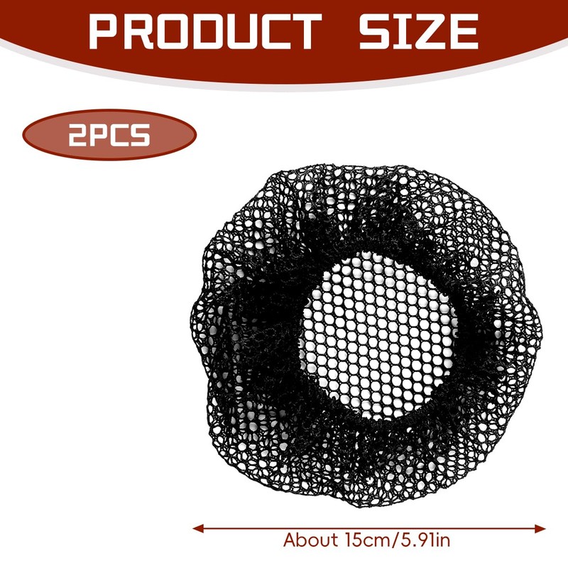 Lotsdonxia 2 Pcs Mesh Crochet Hair Nets for Sleeping -