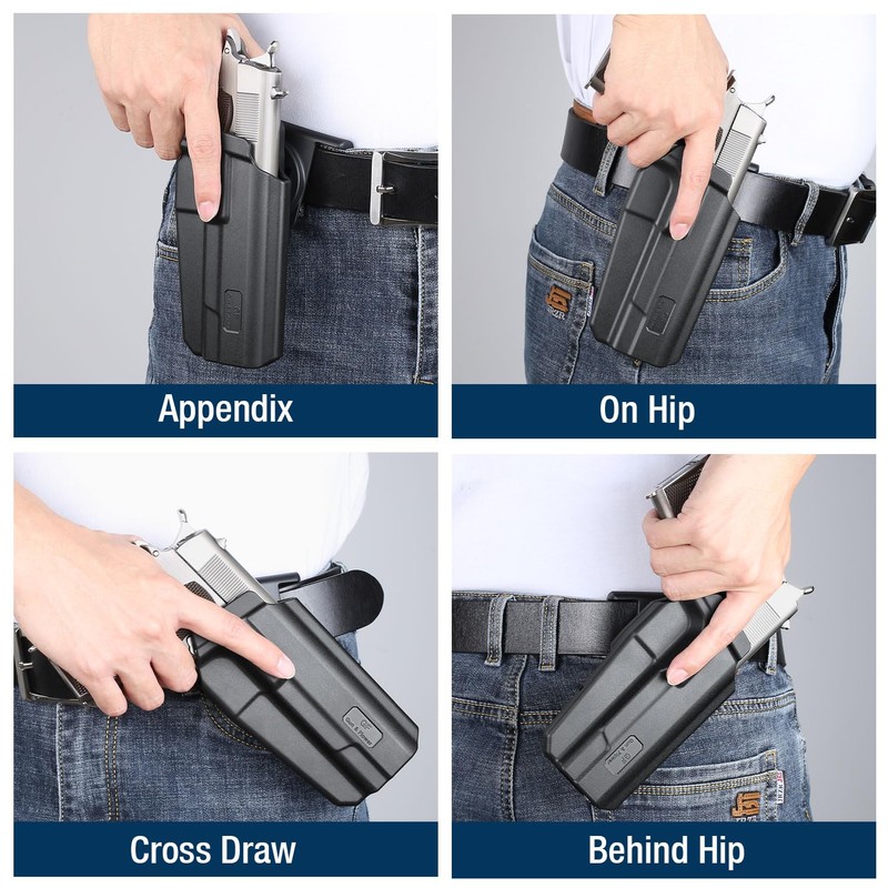 OWB 1911 Holster – Fit Most Non-Rail 1911 Pistol with