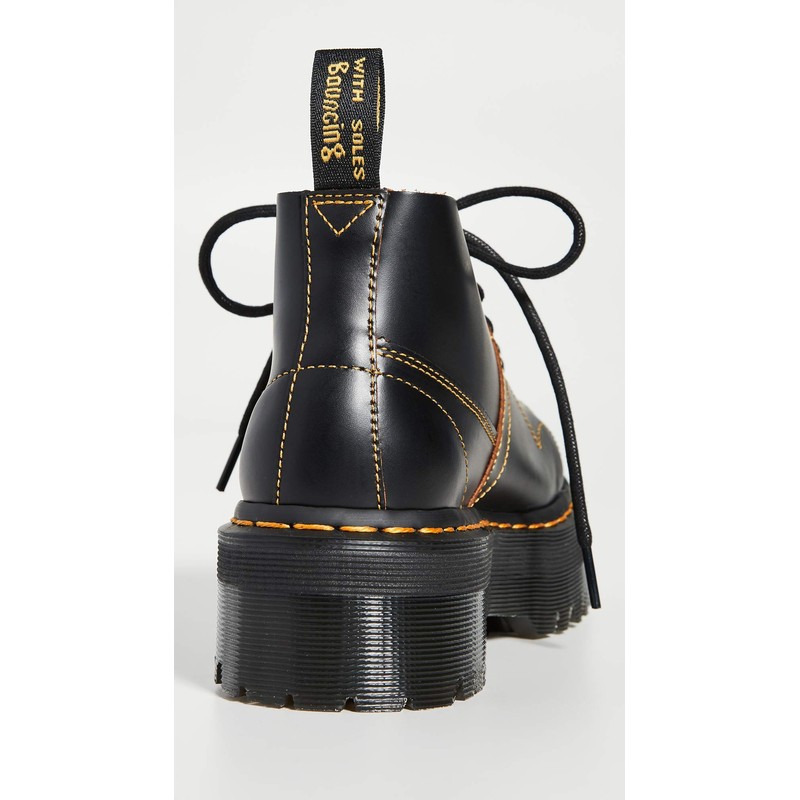 Dr. Martens Unisex Combat Boot, Black Vintage Smooth, 7 US