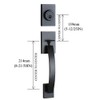 NEWBANG Solid Handleset for Front Door in Aged Bronze with
