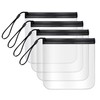 Quacc 4 PCS Clear Airport Security Liquid Bags, Reusable Waterproof