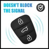 Hihaha 3 Buttons Car Remote Fob Case Insert Rubber Pad