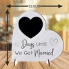 Pixie's Gifts Wedding Countdown Heart Plaque on Stands - Chalkboard