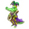 December Diamonds 79-79085 Blown Glass Mardi Gras Gator with Banjo