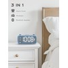 Radio Alarm Clock Besides with Bluetooth Speaker and Night Light,