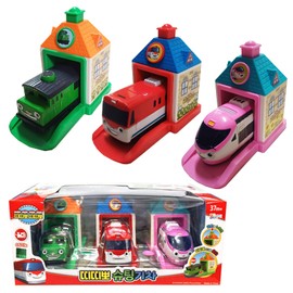 GIANANO 3 Color Bus Figures, Little Bus Friends Ti.ti.po Figures 3-Piece Set