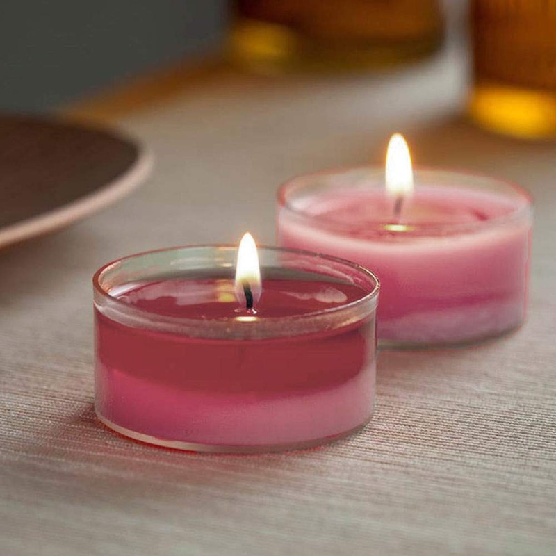 Spaas 12 Maxi Scented Tealights in Transparent Clear Cup, 10